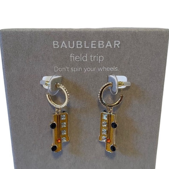 NWT ⚜️🚌⚜️ BaubleBar Field Trip Jeweled School Bus Dangle Earrings. - Picture 5 of 8